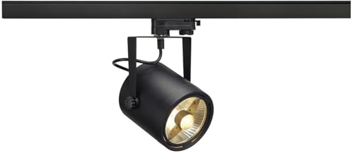 SLV luminaria para sistema trifásico EURO SPOT/proyector, foco led, proyector de techo, luminaria de techo, sistema de carril, iluminación de interior / GU10 75 W negro