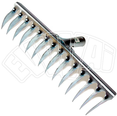 RASTRELLO 12 DENTI AERATORE ZINCATO ARIEGGIATORE PER GIARDINO PRATO INGLESE ERBA