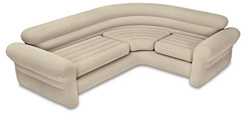 Intex Inflatable Corner Living Room Neutral Sectional Sofa 68575EP (3 Pack)