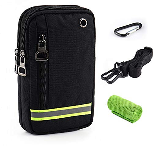 Bolsa Compacta de Hombro Cintura Cinturón Bolsillo Funda Riñoneras Bolso Pequeño para Herramientas Pequeñas Bandolera Hombre Deporte Camping Viaje Senderismo Cartera Aire para iPhone Samsung Xiaomi