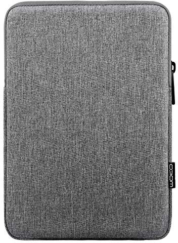MoKo Funda de Tableta Portátil Compatible con iPad Pro 12,9 M2 2022, Surface Pro X/Laptop Go 12,4, Google Pixel Slate 12,3 Pad Pro 11 2021/2020/2018, iPad Pro 12,9 2017/2015 - Gris Claro