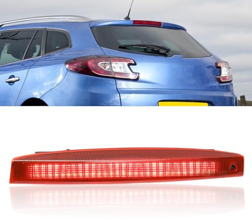 KASturrboo KASturbo Tercera luz de freno 8200175538 Luz de freno roja central de montaje alto para Renault Megane MK2 Estate 2003 2004 2005 2006 2007 2008