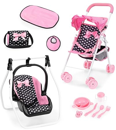 Bayer Design Silla de Paseo para muñecas Buggy, Plegable, Ruedas Dobles