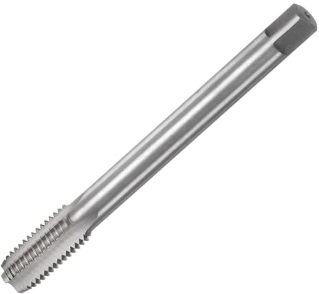 QUARKZMAN Taraud Métrique à gauche, M14 x 2 H2 120mm Taraud et Filière en HSS6542 à 4 Cannelures Droites Tarauds à Fileter Extra Longue pour le Taraudage et le Filetage d'Outils