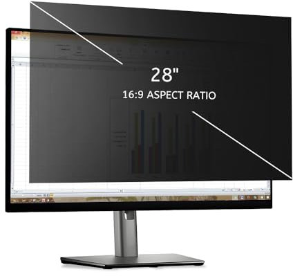 MOBDIK Schermo Privacy Rimovibile per Computer da 28 Pollici per Monitor con Rapporto 16:9, Filtro Antiriflesso per Luce Blu, Anti-Spia, Protezione Degli Occhi
