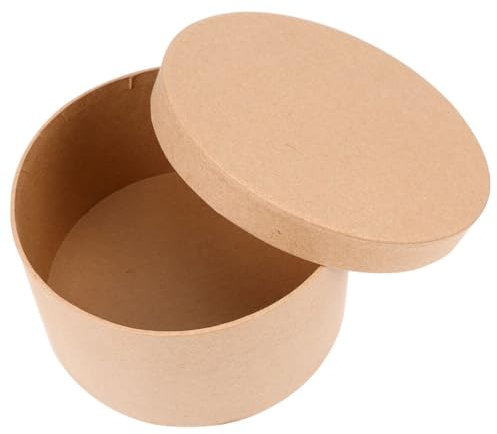 MUCKLILY 1stücke Kraftpapier Aufbewahrungsbox Für Süßigkeiten Schmuck Und Kosmetik Multifunktionale Runde Diy Verpackungsbox Für Hochzeiten Feiern Und Desserts