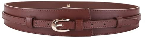Damen GüRtel Breiter Kummerbund for Damen, schwarzer Taillenkorsettgürtel, Dame, lässiger Rock, Knöpfe, dekorativer Bund, abnehmbarer Gürtel aus PU-Leder Dekorativer GüRtel ( Size : 80cm , Color : Cof