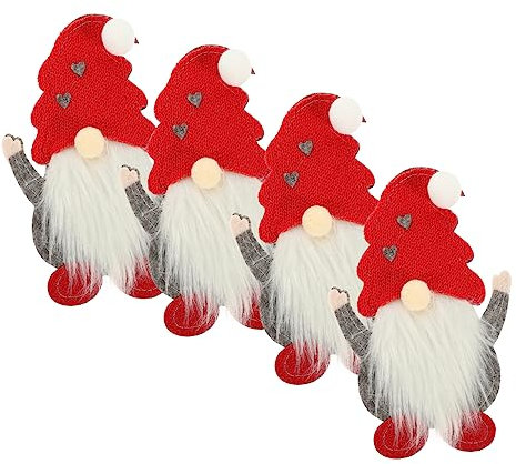 Parliky 4stücke Teiliges Weihnachtliches Besteckhalter Farbenfroher Tischdekoration Leichte Bestecktaschen Für Gabeln Und Besteck Praktisches Festtagszubehör Für Party Restaurant