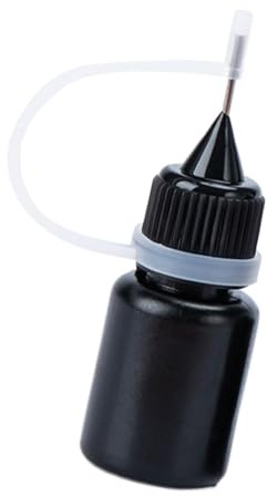 Ricariche per timbri nere, rullo per timbri nero, inchiostro a base di olio nero, timbri in metallo, ricarica inchiostro per timbri da 5 ml, per rulli multifunzione impermeabili, facili da