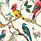 ICYEHAO Carta da Parati Uccelli e Fiori Rosa, 44 x 300cm, PVC di Alta Qualità, Autoadesiva, Impermeabile, Facile da Pulire e Applicare, Botanico, Moderno, 1.32 m²