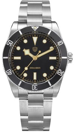 watchdives Quarzuhren WD7922 BB54, Herrenuhr 37 mm Saphirglas Luxus Armbanduhr 20 Bar Taucheruhren für Männer