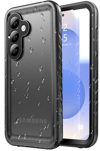 SPORTLINK Cover per Samsung Galaxy S25 Impermeabile Antiurto, Nero | 360 Gradi Full Body Armor Militare Protettiva Custodia Antipolvere Subacquea IP68 con Fotocamera/Schermo Doppia Protezione