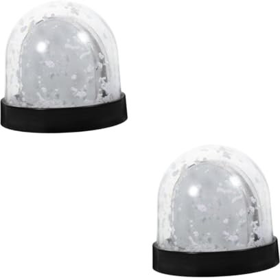 RORPOIR 2stücke Schneekugel Mit Sublimationspapier Für Personalisierbarer Fotorahmen Format Mit Schwarzem Sockel Für Feiertage Und Geburtstage Einfache Anwendung Und Tragbar