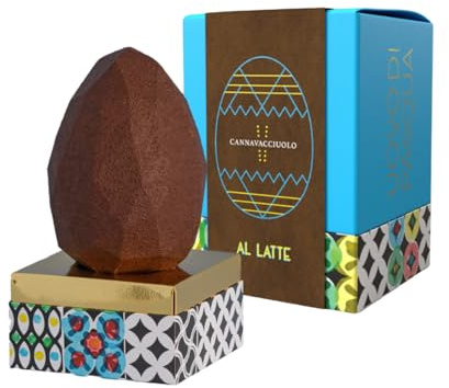 CANNAVACCIUOLO - Uovo di Pasqua al Latte Cioccolato con Cremini Dolce Sorpresa Procedimento Tradizionale 300g