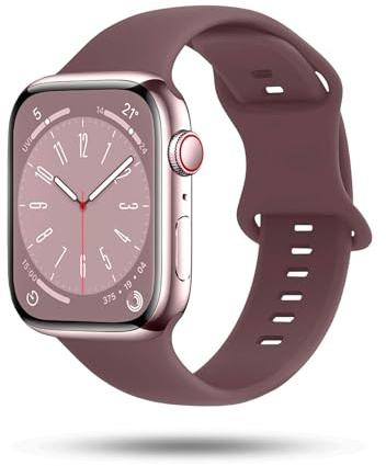 ONEFLOW Mjukt band kompatibelt med Apple Watch armband sport utomhus, sportarmband för kvinnor och män, iWatch armband silikon mjukt, ersättningsarmband flexibelt silikonarmband, Apple Watch 10 (46mm