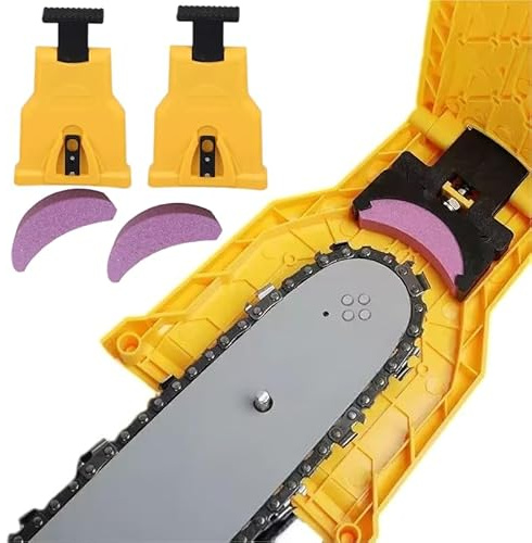 Générique 2PCS Affuteuse De Chaine Tronconneuse Ultra-Rapide, Précision Instantanée Eguiseur Chaine De Tronçonneuse Professionnel avec Aiguiser, Outil De Précision pour Bûcherons