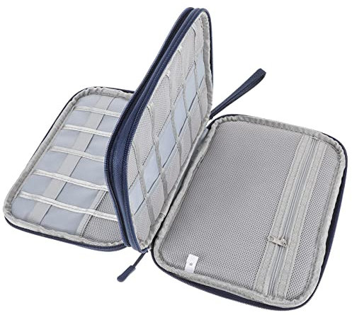 CIYODO Bolsa de Viaje para Accesorios Electrónicos, Organizador de Cables y Cargador, Diseño Portátil Cremallera Suave
