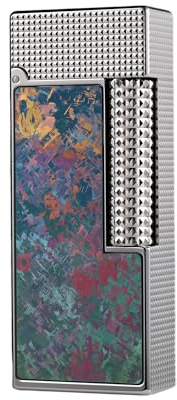 Vintage Classic Relief Side-Slip Inlay Brass Kerosene Lighter, Refillable Fluid Lighters, Flint, Open Flame, Unique, Collectible, Father’s Gift, Thorens Side Slip - Narrow Lighter - Iridescent Ti