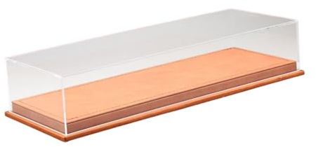 MERIGLARE Vitrina para Modelos de Coches a Escala 1/64 Caja de Almacenamiento Organizador de Exhibición Y Soporte de de Acrílico Transparente Adecuad, MarrÓn