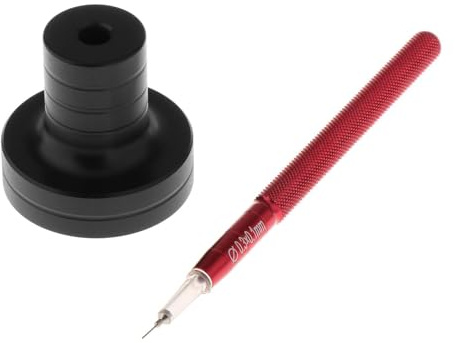 DXEHSEUY Penna per oliatore automatico per orologi, per riparazione orologiaio, con foro da 0,4 x 0,2 mm, colore: grigio, Rosso, foro 0,3x0,1 mm, 0.3x0.1 mm Hole