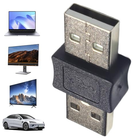Connettori e adattatori USB - Connettore USB 2.0 AF/AM, adattatore dritto per telefono maschio a femmina, per auto, viaggi, laptop, casa, ufficio, PC, telefono, tablet