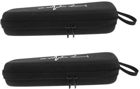 Amosfun 2pcs Portable EVA Hard Shell Stethoscope Storage Bag with Mesh Pockets Shockproof Carrying Case for Clinic Home Travel Medical Professionals