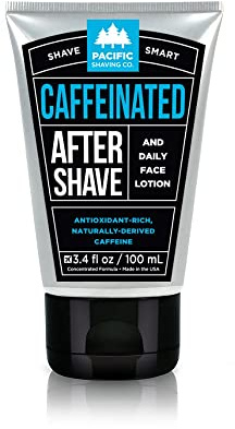 Pacific Shaving Company Caffeinated Aftershave - Helps Reduce Appearance of Redness, With Safe, Natural, and Plant-Derived Ingredients, Soothes Skin, Paraben-Free, Made in USA, 3.4 oz