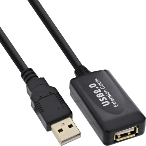 InLine® USB 2.0 Aktiv-Verlängerung, mit Signalverstärkung Repeater, Stecker A an Buchse A, 5m