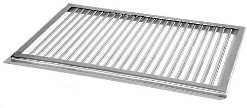 Premium Edelstahl Grillrost 54 x 34 mit Rahmen, Weber Gasgrill, 6mm Stäbe V2A Grill rechteckig, Feuerschalen Kamin Feuerkorb