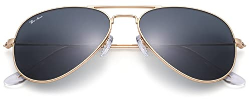 Pro Acme Pilot Sunglasses Women Men 100% Real Glass UV400 Lens Classic Pilot Sunglasses