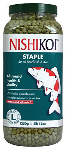 Nishikoi Staple Complete Food for Koi and Pond Fish - Large Pellets - 1250g