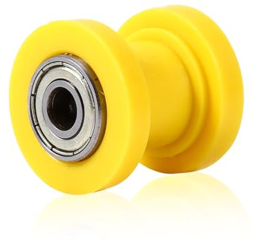 Keenso Chaîne Rouleau Curseur Tendeur Roue, Rouleau de Chaîne Universel(jaune)
