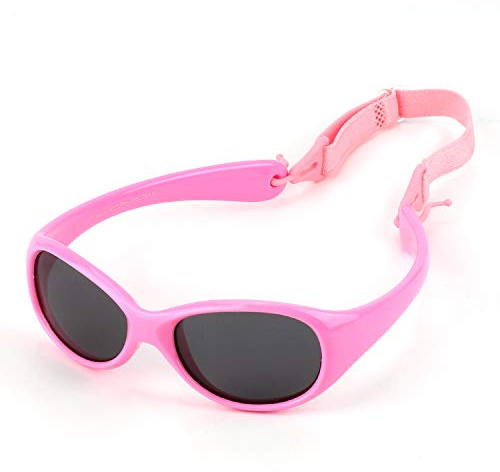 Hifot Lunettes de Soleil pour Bébé Garçon Fille - Protection UV Polarisé Bambin, Temples Non Pliable - 6 Mois à 2 Ans