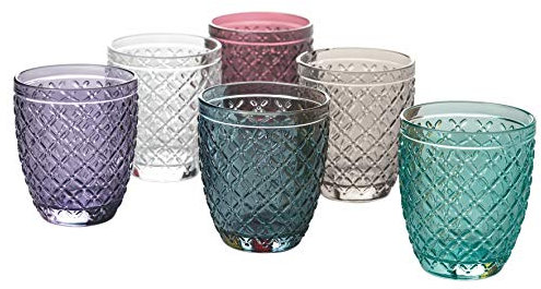 Castle - Juego de 6 vasos de agua de 350 ml de cristal