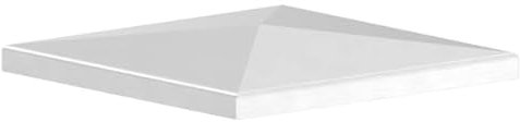 Fenau - Capuchon pyramide - pour tube carré : 140 x 140 mm - en acier inoxydable V2A - Capuchon de poteau pour poteaux métalliques - Clôture à pointer/souder
