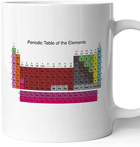 AL PRODUCTION Tazze di prima colazione per dare ai chimici - Tavola periodica - Tabella degli elementi periodici