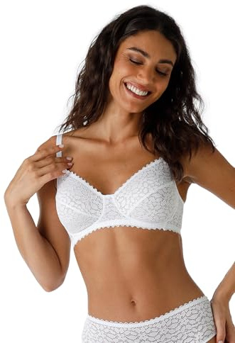 Lovable Reggiseno Senza Ferretto in Pizzo Elastico | Coppe Taglio a Due | vestibilità Naturale, Comfort e Femminilità | Value Elegance Donna