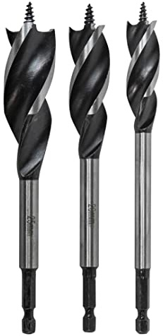 Faithfull FAITPASET3PC Tri-Point Speed Auger Bit - Set of 3 - 16, 20 & 25mm