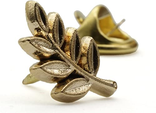 Victoria Regalia Pin's Masónica Hoja de Acacia, Oro Metal