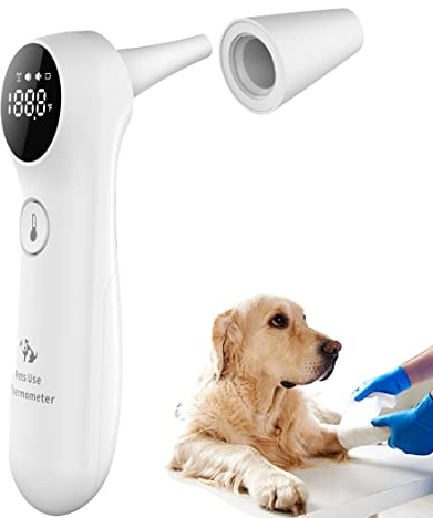 Moniteur de température des oreilles de chien, thermomètre infrarouge pour animaux de compagnie uniquement pour animaux de compagnie, mesure en 1 seconde