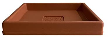 Garden Italia Vasi Sottovaso quadro in Resina LQR 42 cm. Interno 38 x 38 in Resina Colore terracotta Made in Italy per Esterni - infrangibile - Resistente al Gelo