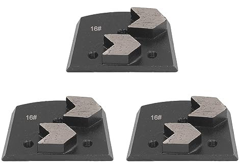 Zapatos de Pulido de Diamante, 3 Piezas de Corte de Piso de Concreto de Pulido de Diamante Trapezoidal, Disco de Pulido de Piso de Diamante, Zapatos de Pulido de Concreto 16#
