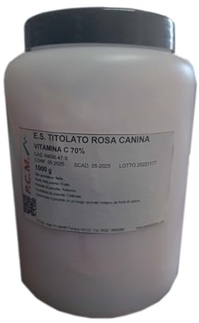 ESTRATTO SECCO ROSA CANINA CON VITAMINA C 70% 1 KG ANTIOSSIDANTE SALUTE E INTEGRAZIONE P.C.M.