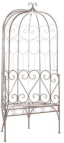 Tidyard Gartenbank Holzbank Sitzbank Gartenbankpark für 2-3 Sitzer,Balkonbank Parkbank Flurbank Terrassenbank für Terrasse,Balkon,Garten 95 cm Eisen Antik Braun