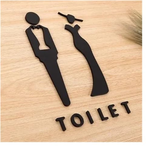 WJLYDM Toilettenschilder Toilettenschilder for Männer und Frauen, WC-Beschilderung, Einkaufszentrum, Bürogebäude, Türschilder, Erinnerungsanzeige, Orientierungsschild FüR Toilette(2)