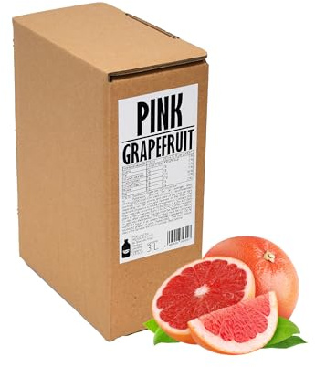 PRESSUICE Fresh Pink Grapefruit Juice 100% Cold-Pressed NFC 3 l | Bag-in-Box with Tap, Semi-Sour Flavour, Not From Concentrate, Naturally Cloudy, No Added Sugar, No Additives, Vegan, GMO Free