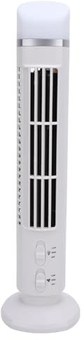 Ventilateur sans Pales, Vitesse Réglable, sécurité Améliorée, Circulation de l'air Améliorée, Ventilateur de Table USB sans Pales avec Lumière pour Bureau (WHITE)