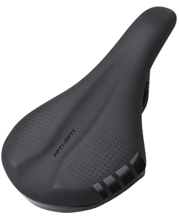 FIFTY-FIFTY MTB Sattel, Komfortabler Memory Foam Fahrradsattel, Leicht Wasserdichter Fahrrad Sattel für Herren und Damen, Kompatibel mit MTB, Rennrad