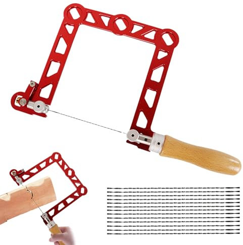 Seghetto per Legno, Sega da Traforo con Lama di Ricambio, 5in Utensile Manuale da Taglio Multidirezionale, Sega da Traforo per Legno, Plastica, Gomma, Metallo Morbido