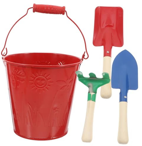 TOYANDONA 1satz Kindergartengeräten Robuste Harke Schaufel Und Eimer Für Junge Mädchen Für Gartenarbeit Und Sandspiel Im Freien Farbenfrohes Design Leicht Und Tragbar
